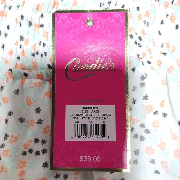 💰 3/$25.00 Spaghetti Strap Dressy Top Candies Jr. Large NWT-Retail $38.00. - Picture 6 of 8